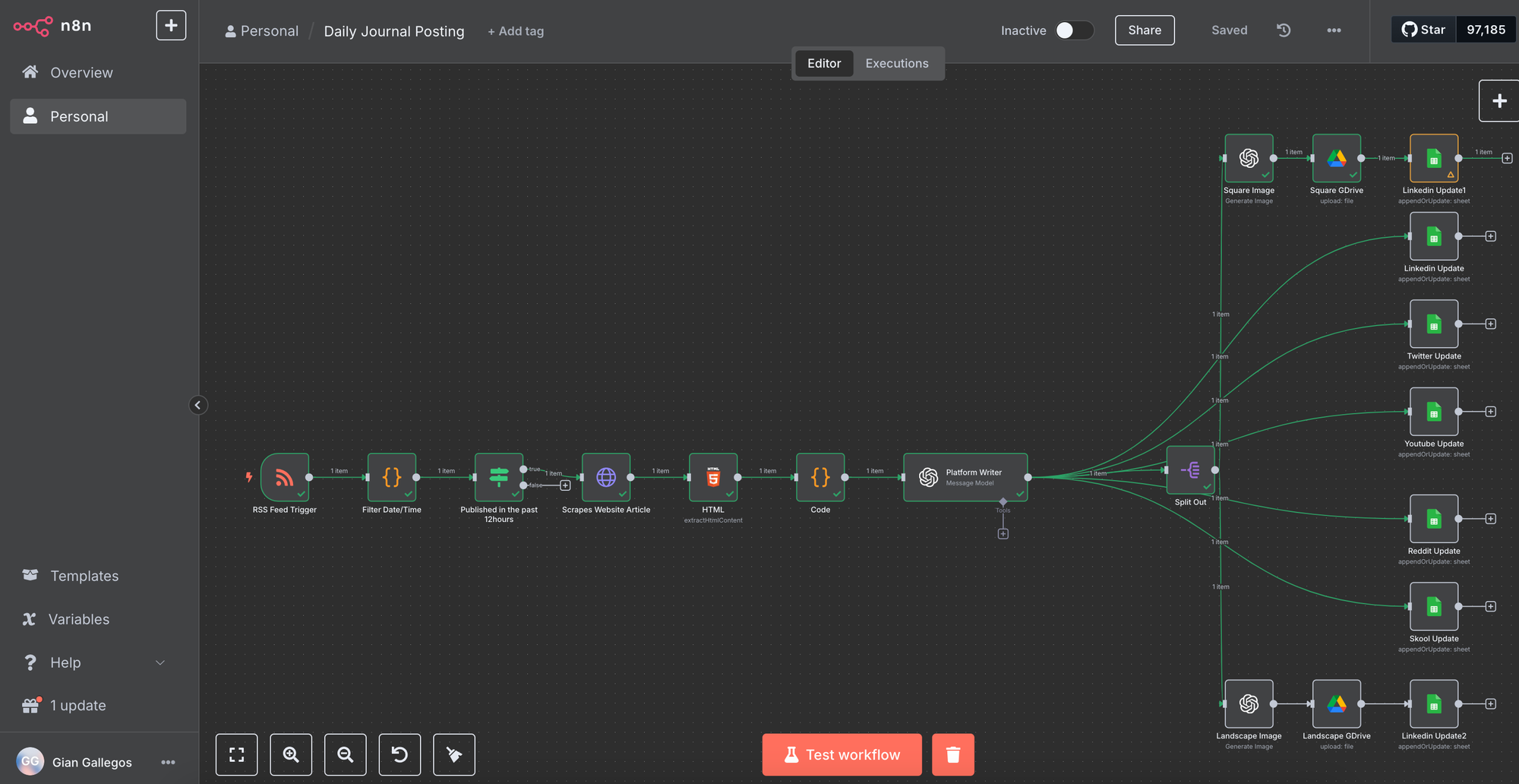 How can I automate daily journal publishing?