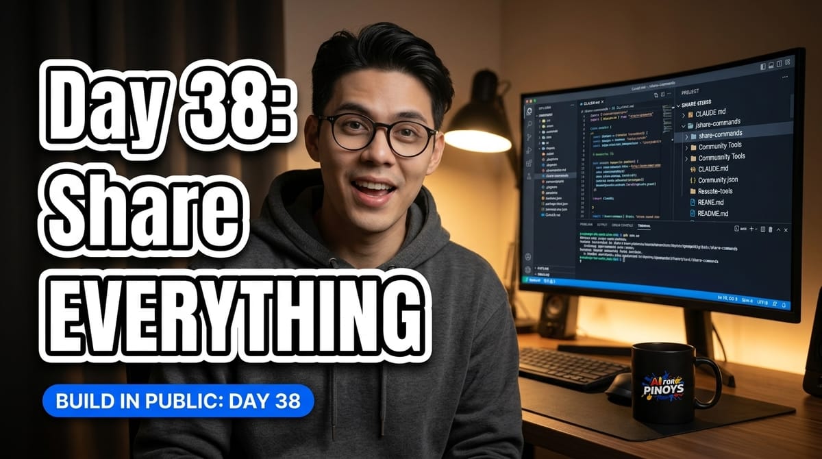 Day 38 (Bonus): Sharing Your Claude Code Setup With Your Community