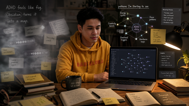I Used Obsidian and Claude to Finally Understand My ADHD (And a Lot More)